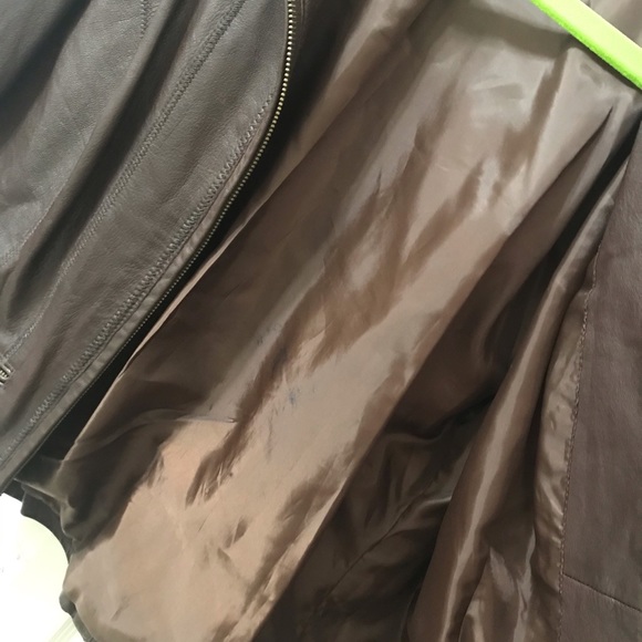 Caslan Leather Brown Jacket - Picture 3 of 5